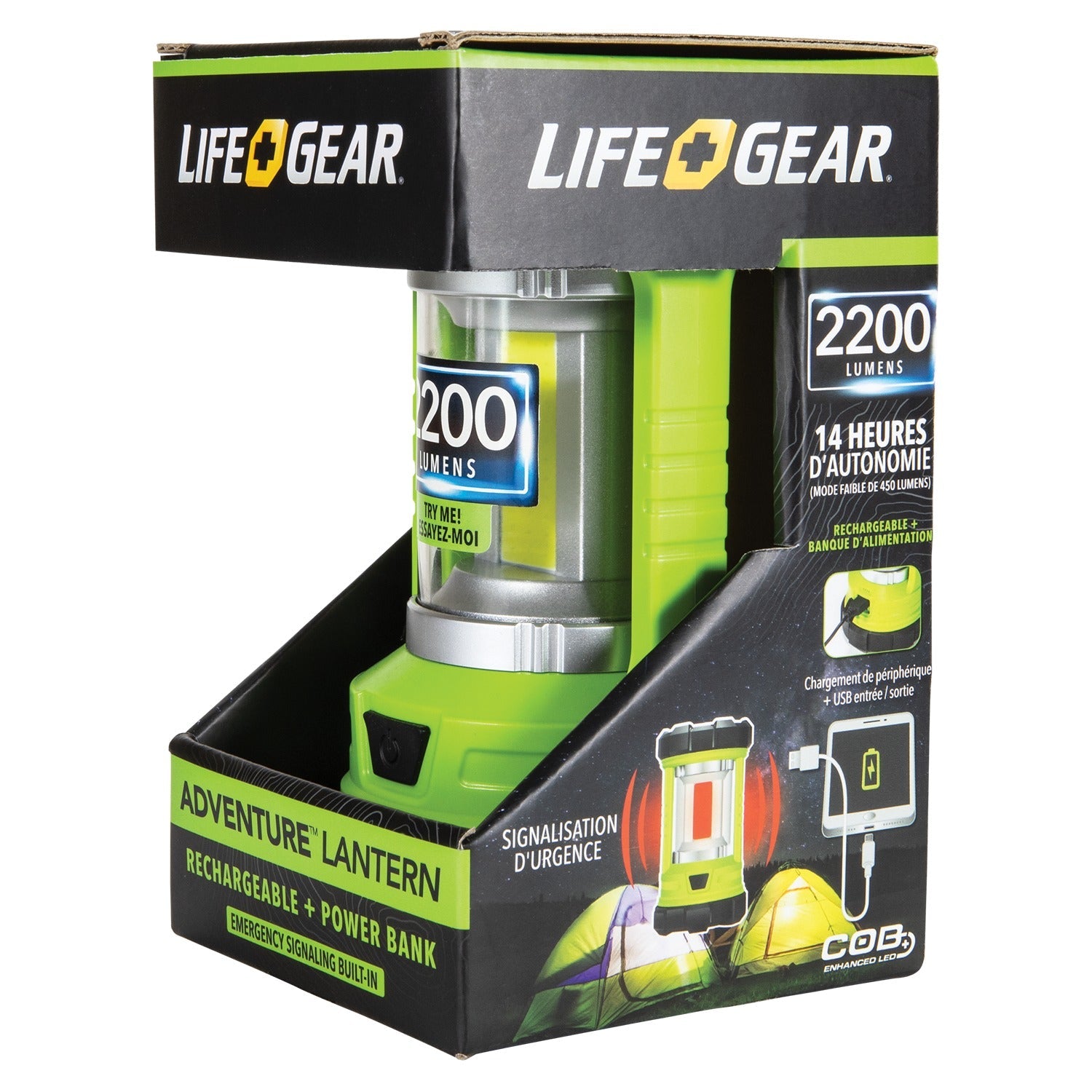 Life Gear 2,200-Lumen USB Rechargeable Lantern and Power Bank 41-3992 image 3