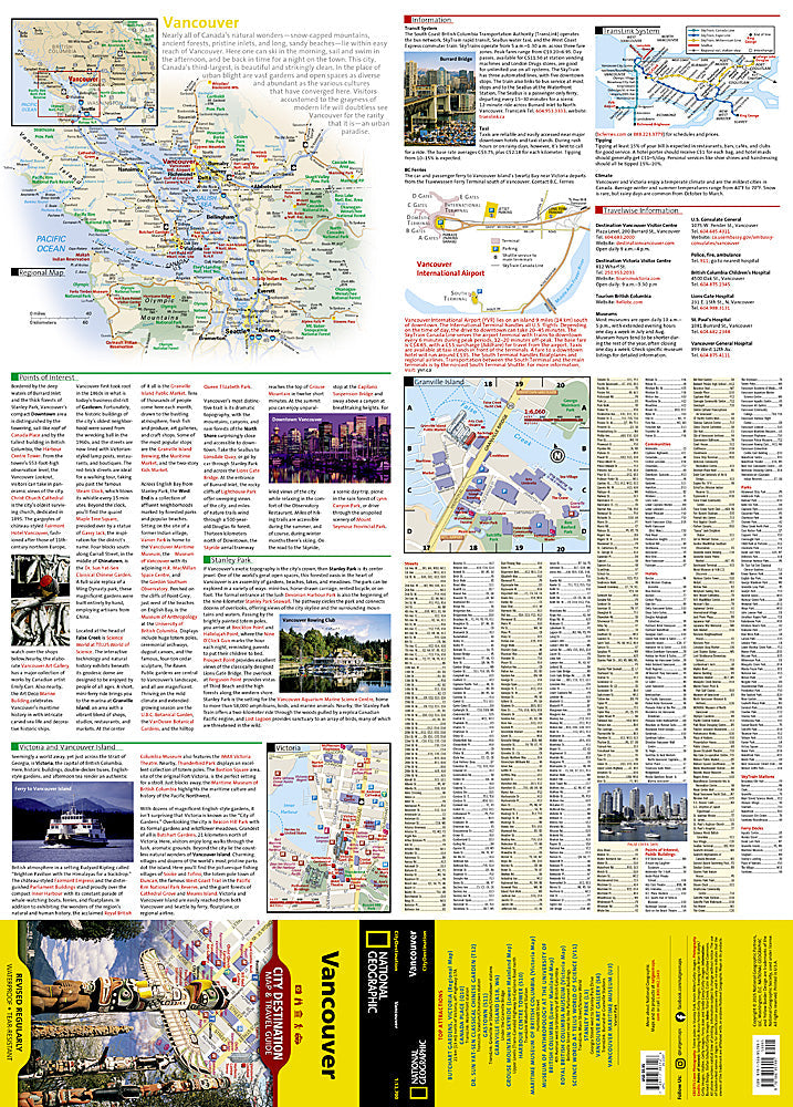 National Geographic City Destination Map Vancouver Canada DC01020312 image 1