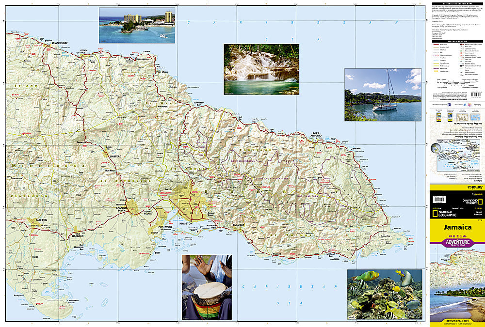 National Geographic Trails Illustrated Map â€“ Adventure Jamaica AD00003116 image 1