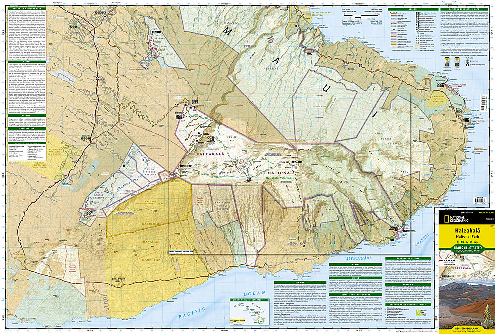 National Geographic Trails Illustrated Hawaii Haleakala National Park  Map 227 image 1