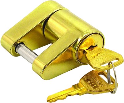 Shoreline Marine Sturdy Brass Trailer Hitch Coupler Latch Lock w/2 Keys image 0