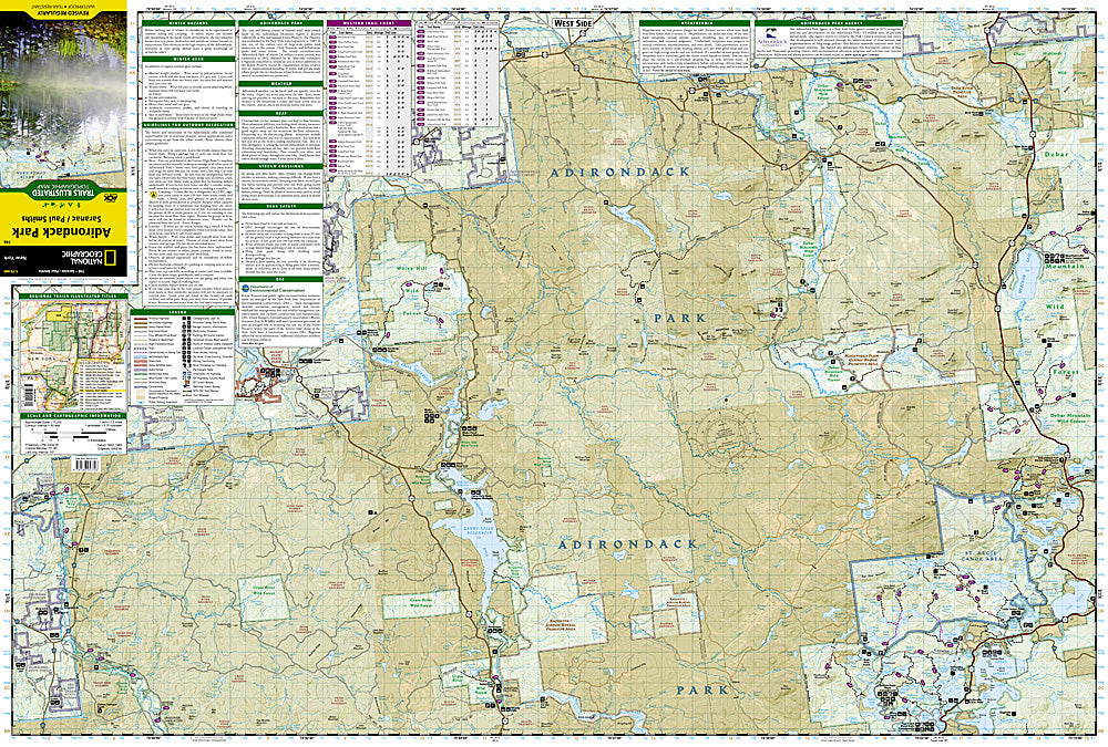 National Geographic York Saranac/ Paul Smiths Trails Illustrated Map TI00000746 image 1