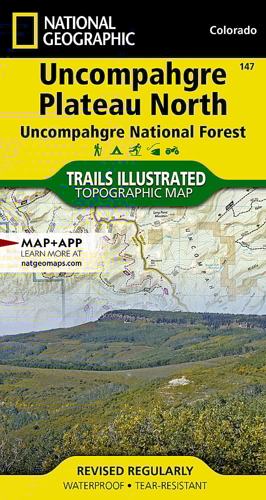 National Geographic Trails Illustrated Colo Uncompahgre Plateau North Map 147 image 0