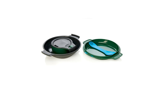 Humangear GoKit Deluxe Mess Kit HG0651 – Charcoal/Green Camping Cookware Set image 0