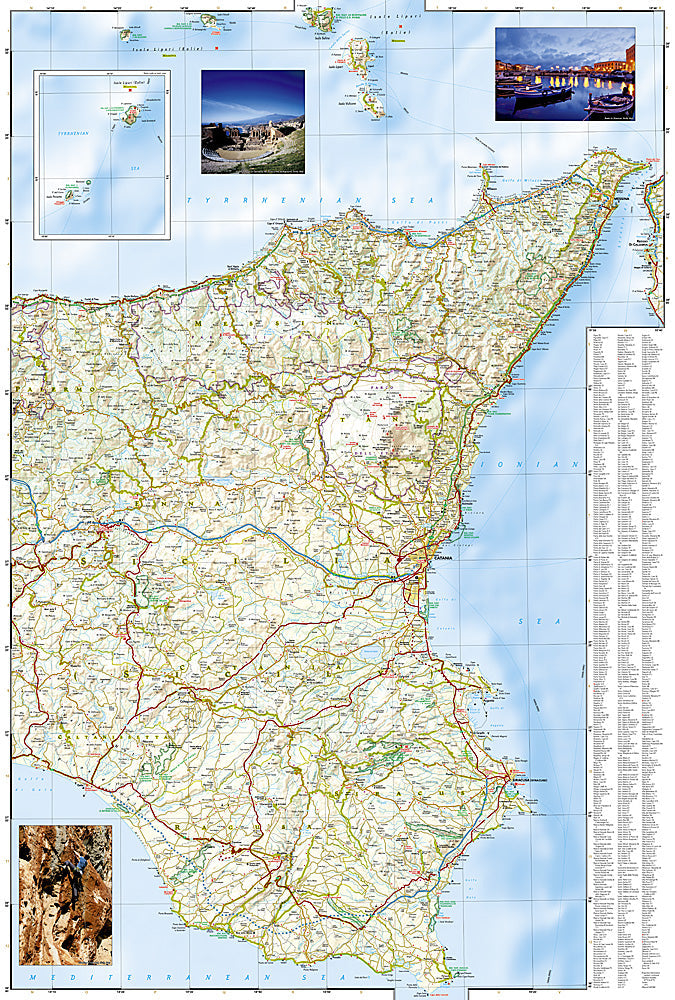National Geographic Sicily Adventure Travel Map image 2