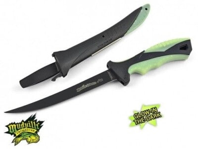 Mudville Catmaster 7" Glow-in-the-Dark Fillet Knife w/ Sheath &amp; Sharpening Stone image 0