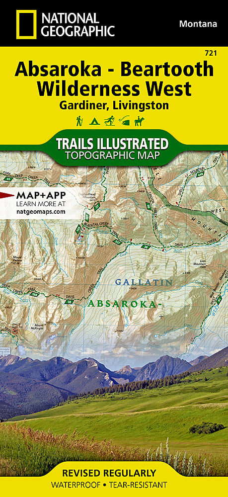Absaroka Beartooth West Trail Map - National Geographic #721 image 0