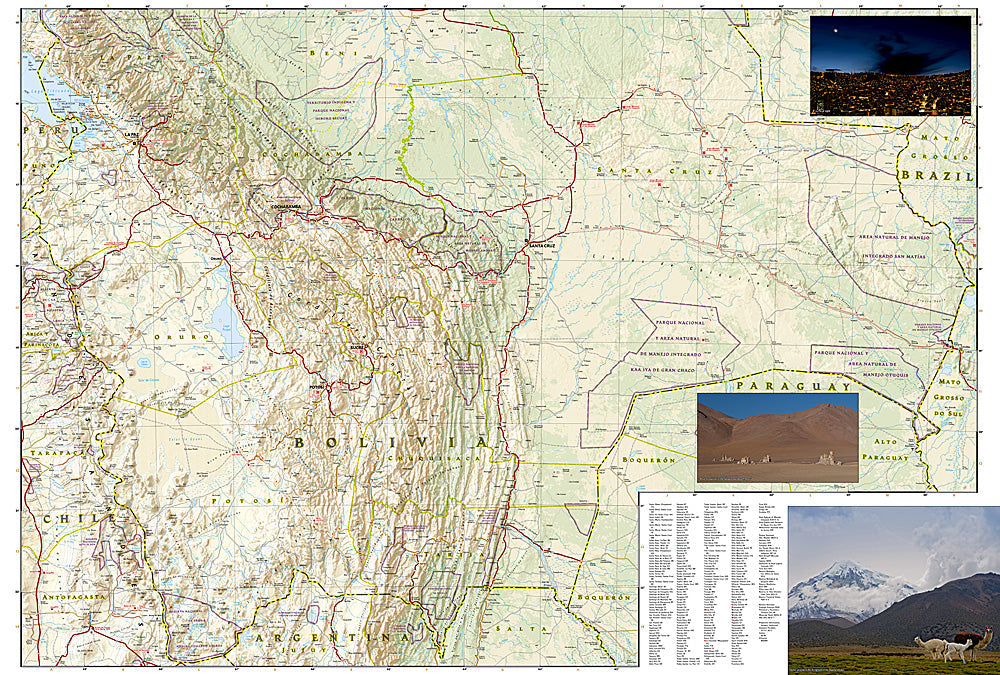 National Geographic Trails Illustrated Map â€“ Adventure Bolivia South America image 2