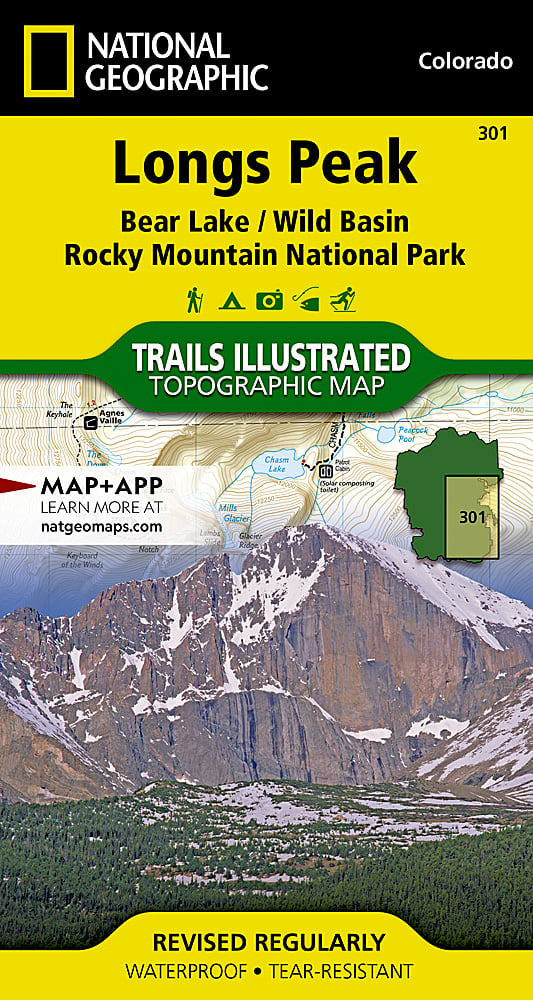 National Geographic Trails Illustrated Colorado Longs Peak / Bear Lake Map 301 image 0