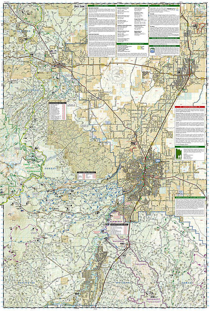 National Geographic Trails Illustrated Oregon Bend/ Three Sisters Map 818 image 2