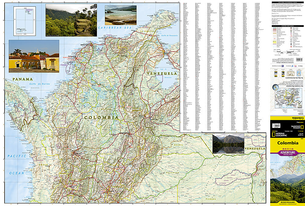 National Geographic Trails Illustrated Map â€“ Adventure Colombia South America image 1
