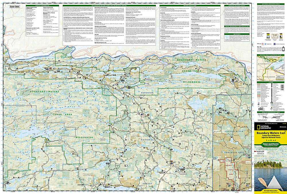National Geographic Trails Illustrated MN East Superior National Forest Map 752 image 1