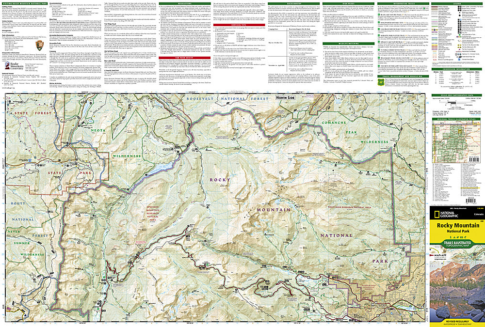 National Geographic Trails Illustrated Colo Rocky Mountain National Park Map 200 image 1