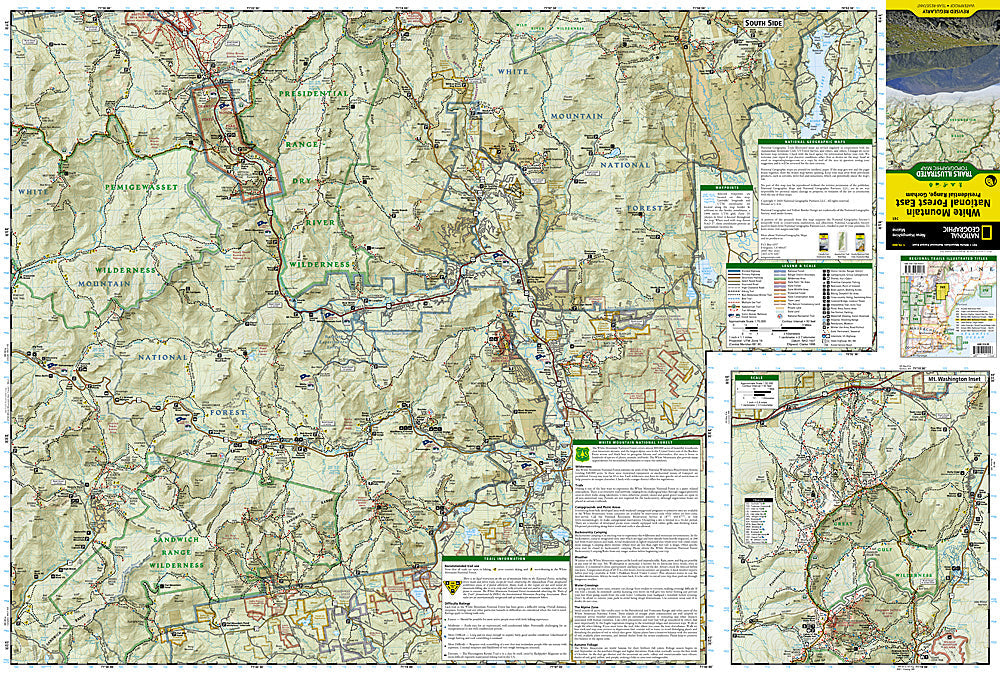 National Geographic NH/ME Presidential Ridge/ Gorham Trails Illustrated Map 741 image 1