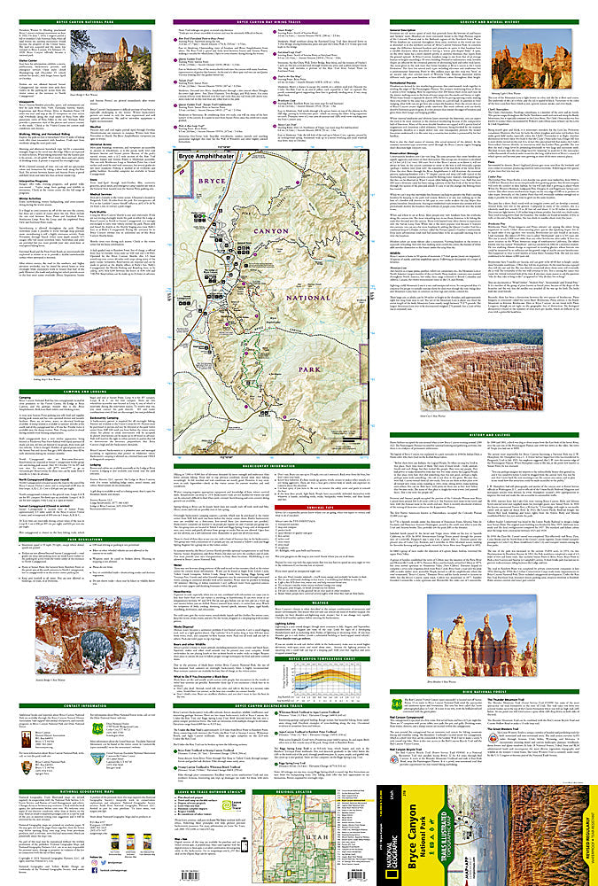 National Geographic Trails Illustrated Utah Bryce Canyon National Park Map 219 image 1