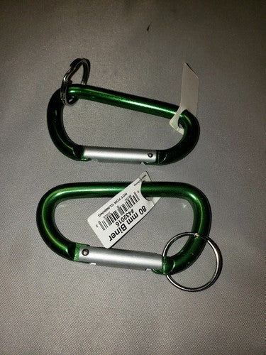 Liberty Mountain Multi-Biner 80mm (3.15") HA Aluminum Carabiners Green 2-Pack image 0