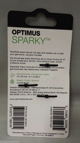 Optimus Sparky Piezo Igniter Lighter With Lanyard 8018913 image 2