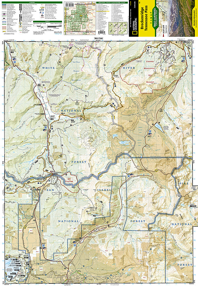 National Geographic Trails Illustrated Colo Breckenridge Tennessee Pass Map 109 image 1