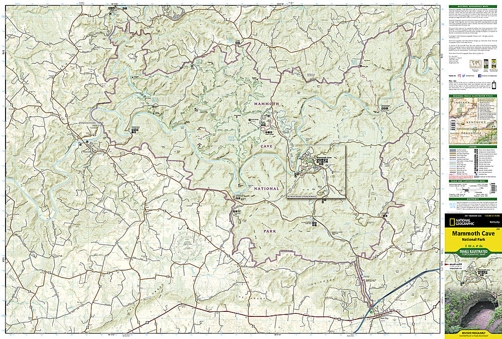 National Geographic Trails Illustrated KY Mammoth Cave National Park Map 234 image 1