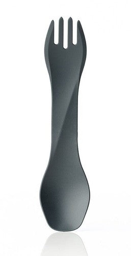 Human Gear GoBites Uno Spoon/Fork Combo Utensil Gray - Sturdy BPA-Free Nylon image 0