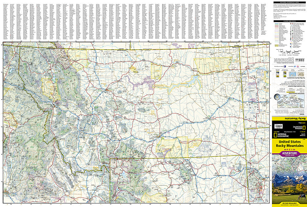National Geographic Trails Illustrated Map â€“ Adventure US Rocky Mountains image 1