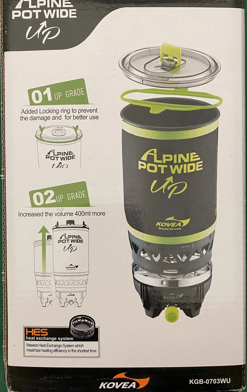 Kovea Alpine Pot Wide Up Stove System KGB-0703WU – Backpacking Cook Set