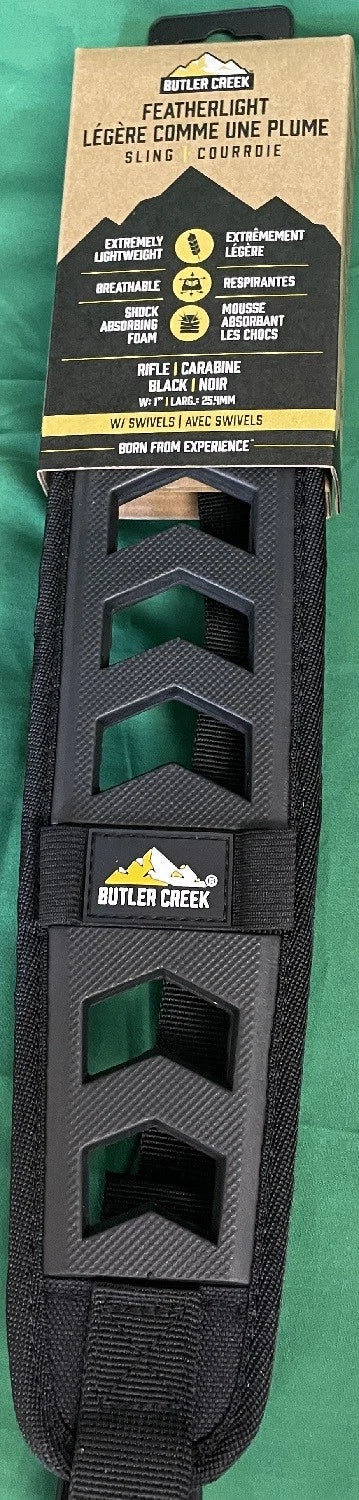 Butler Creek Featherlight Rifle Sling w/Swivels Black 190030