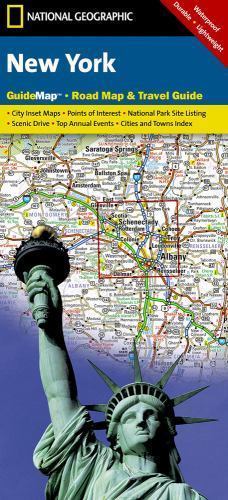 New York NY Road Map Travel Guide Waterproof Topographic Camping Hiking Outdoor